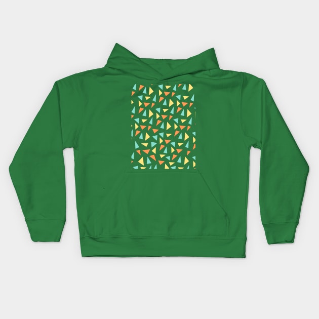 Smal triangle patterns doodle Kids Hoodie by Dreamer